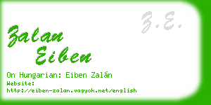zalan eiben business card